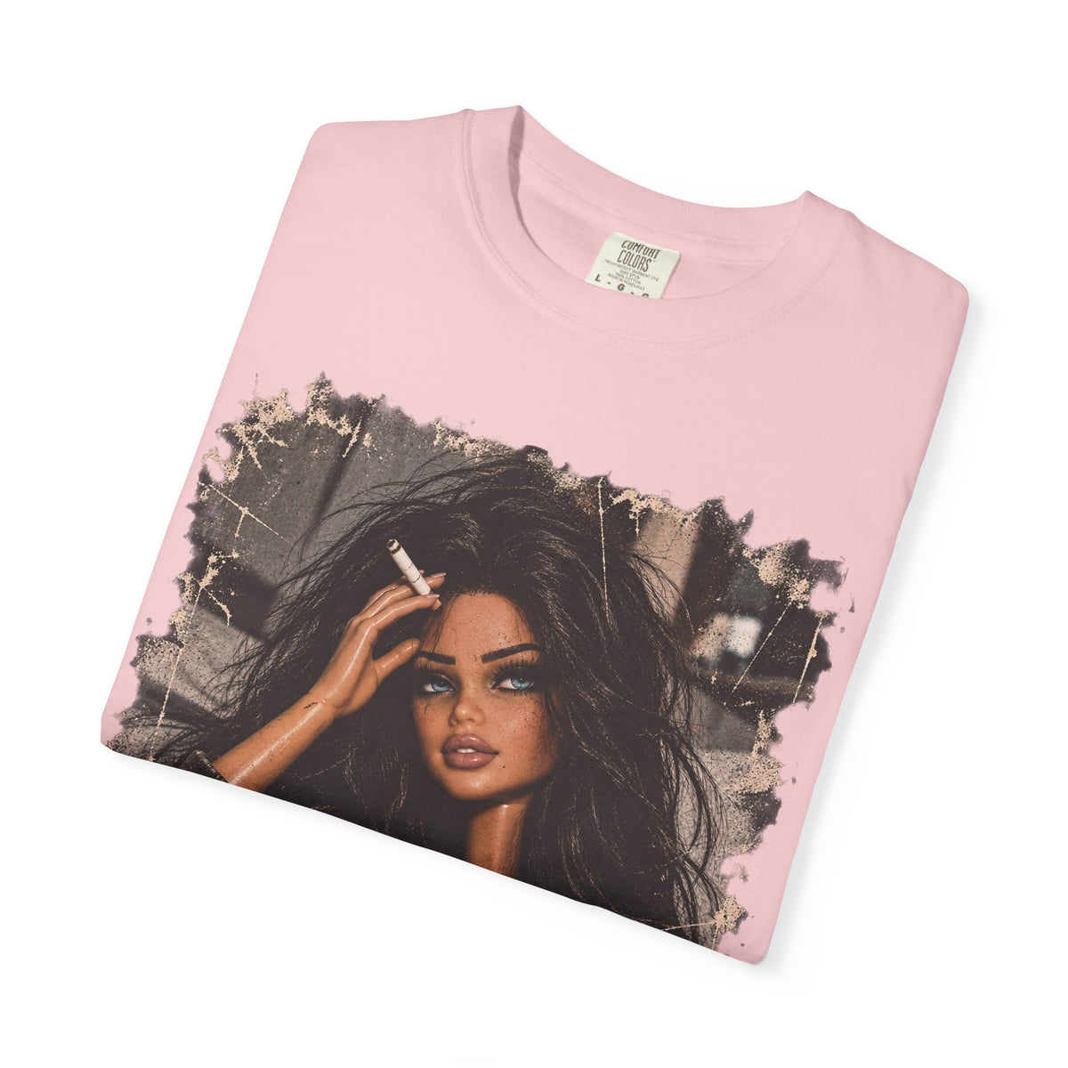 Graphic Tee — Sassy Woman with 'Fuck Off' Coffee Mug