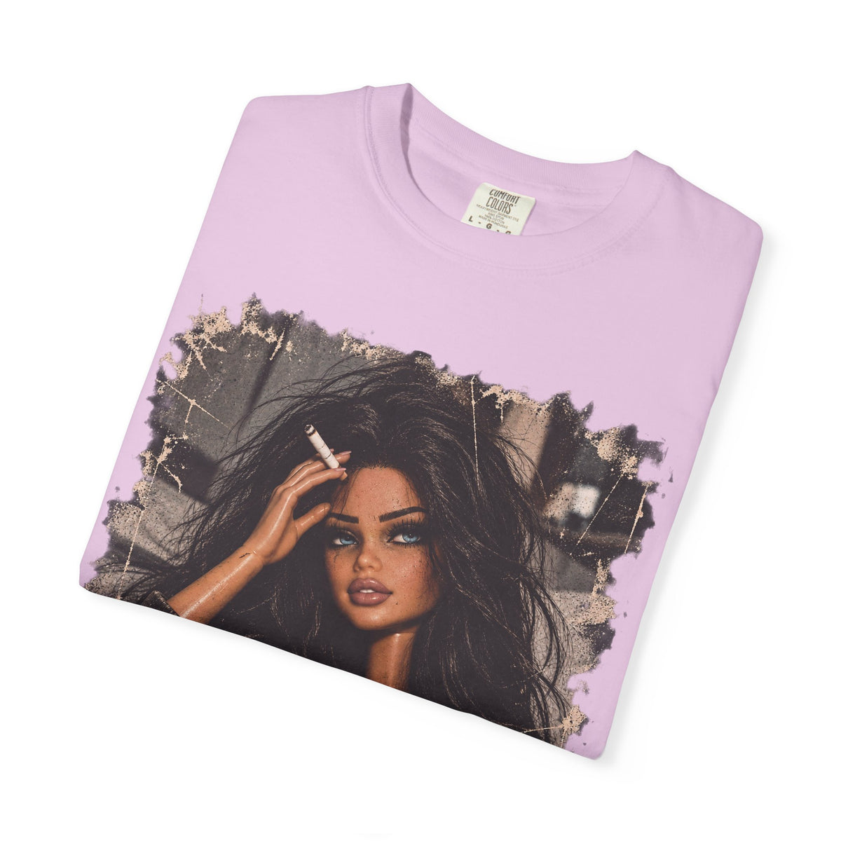 Graphic Tee — Sassy Woman with 'Fuck Off' Coffee Mug