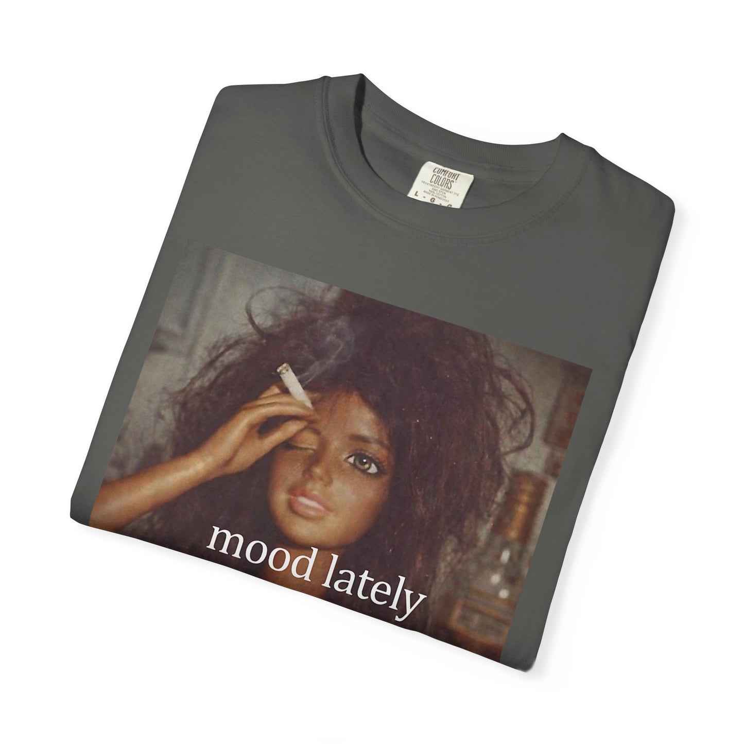 Graphic Tee — 'Mood Lately' Vintage Photo with No. Mug