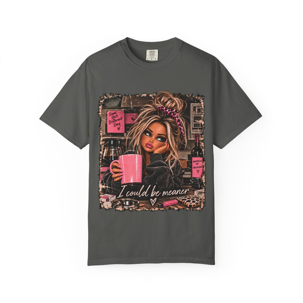 I Could Be Nicer Tee – Moody Girl Coffee Graphic T-Shirt