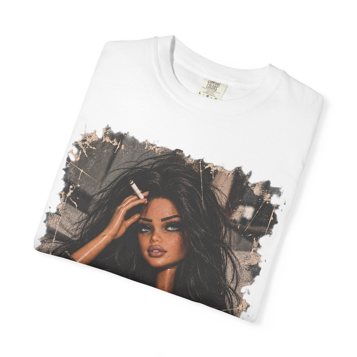 Graphic Tee — Sassy Woman with 'Fuck Off' Coffee Mug