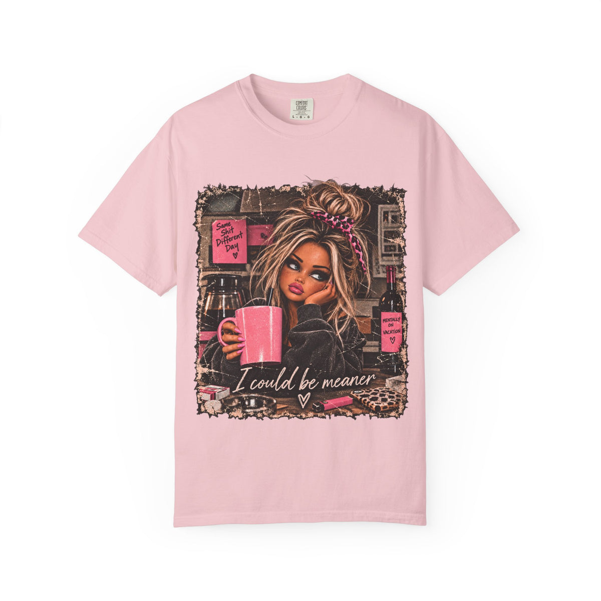 I Could Be Nicer Tee – Moody Girl Coffee Graphic T-Shirt