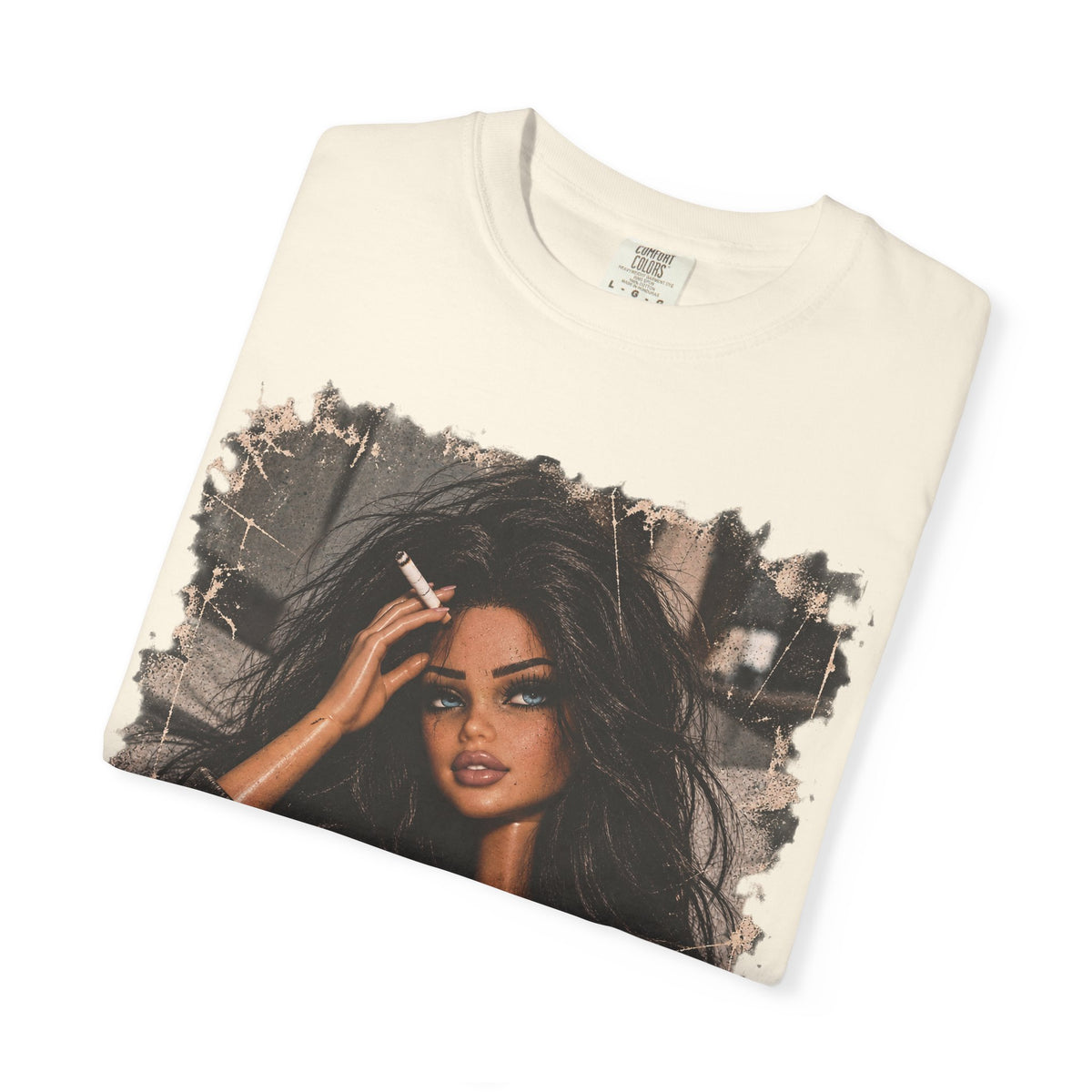 Graphic Tee — Sassy Woman with 'Fuck Off' Coffee Mug