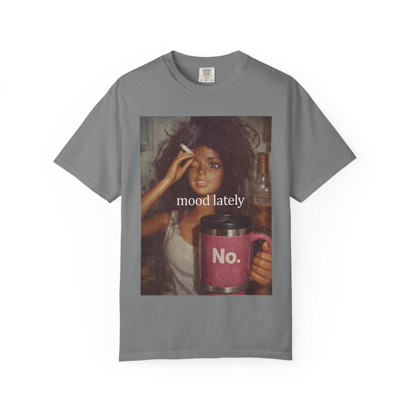 Graphic Tee — 'Mood Lately' Vintage Photo with No. Mug