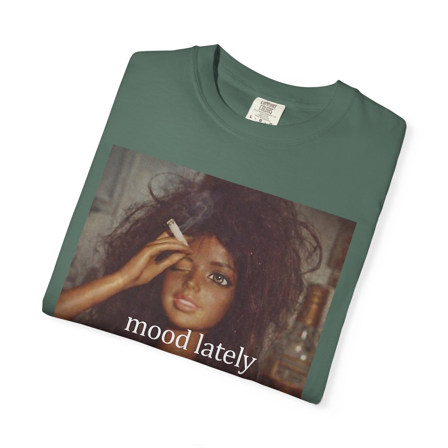 Graphic Tee — 'Mood Lately' Vintage Photo with No. Mug
