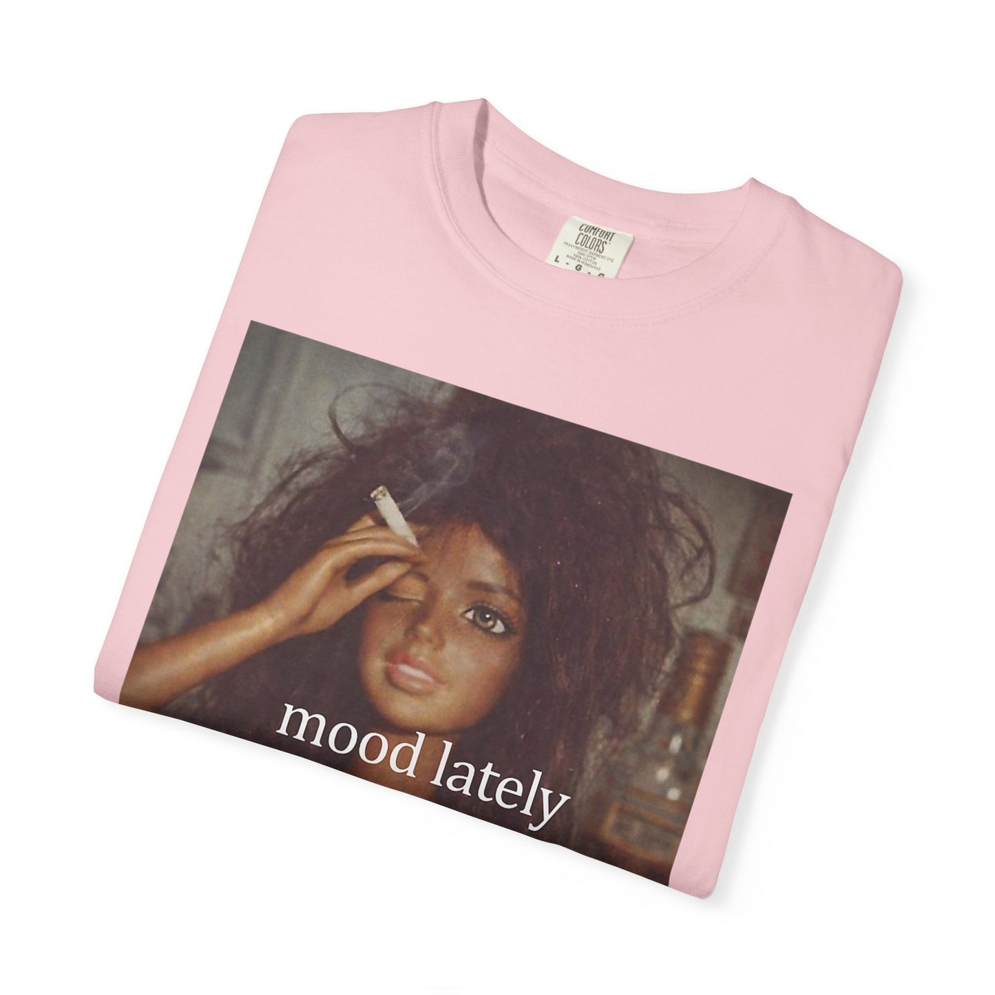 Graphic Tee — 'Mood Lately' Vintage Photo with No. Mug