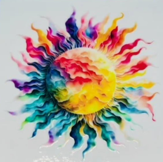 Watercolors sun