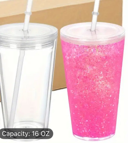 16oz tapered acrylic snow globe