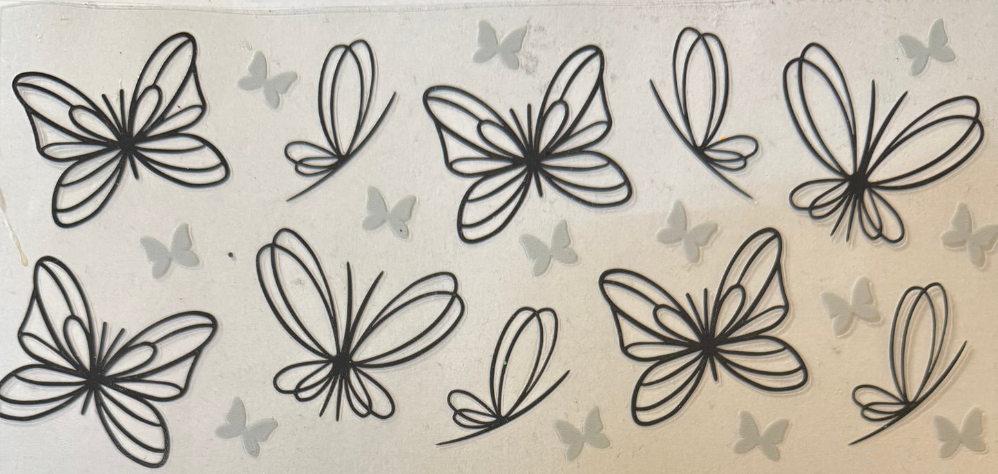 Black line butterflies