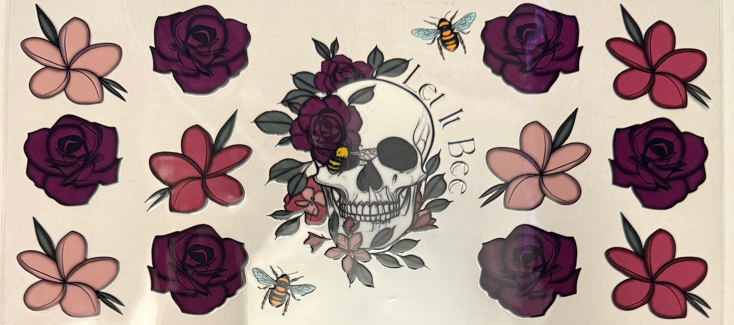Let it be skull & flowers