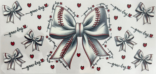 Baseball game day bows