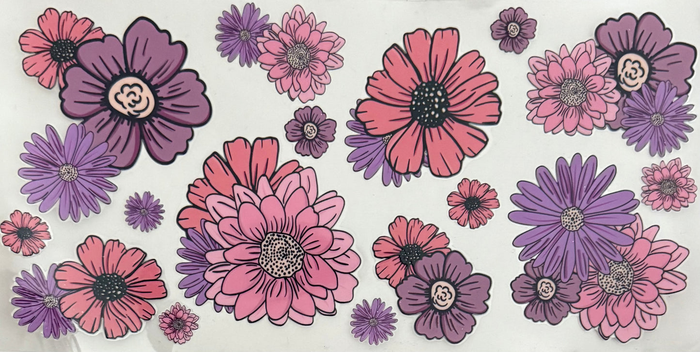 Coral & purple flowers