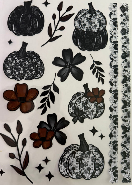 Pumpkin and flower element sheet