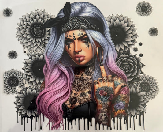 Tattoo girl bandana (24oz)