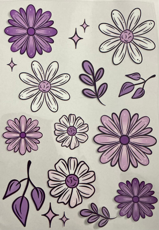 Purple flowers element sheet