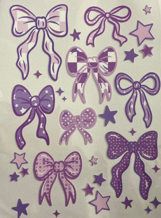 Purple bows element sheet