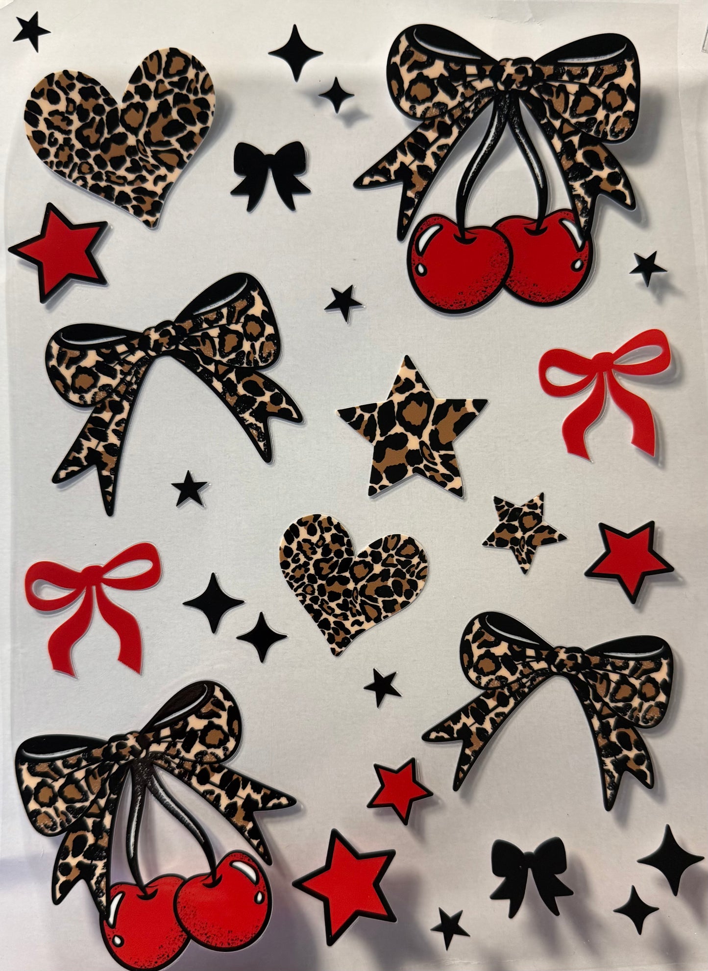 Leopard bows and cherries (24oz/40oz)