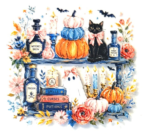 Fall cat and ghost