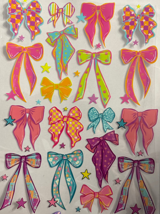 Neon bows element sheet