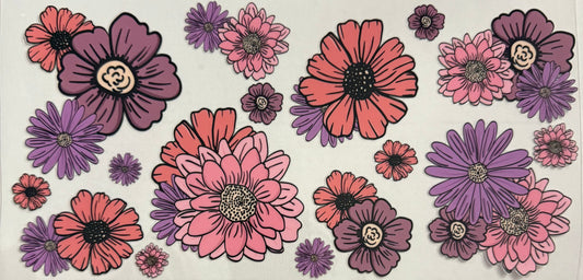 Hot pink and coral flowers