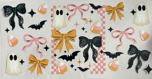 Halloween bows and ghost
