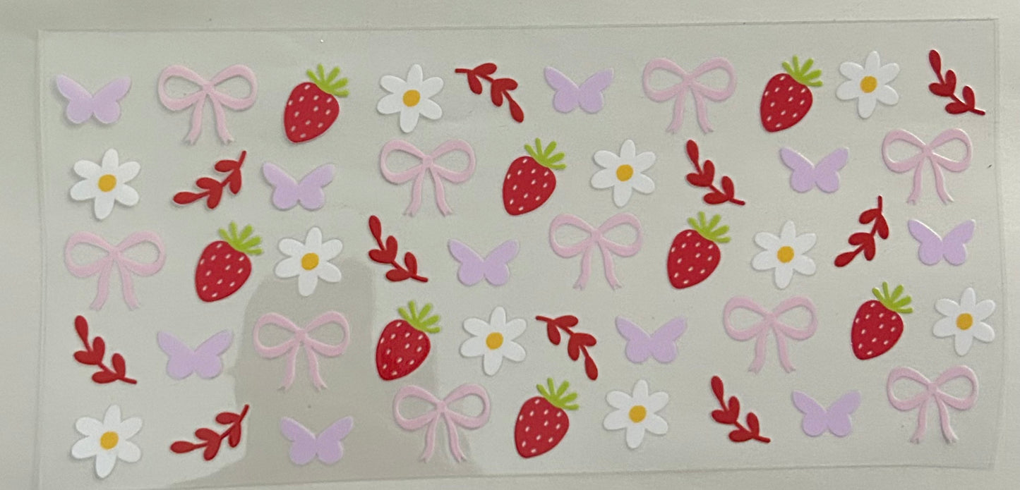 Strawberry bows and flowers