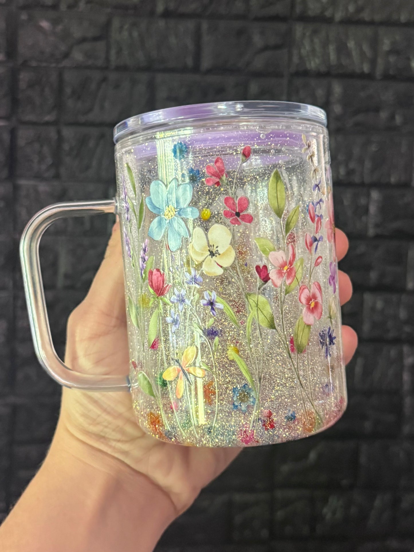 Floral 17oz acrylic mug