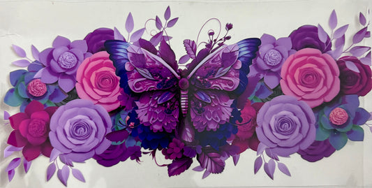Butterfly and flowers