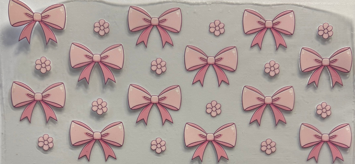 Pink bows and flowers