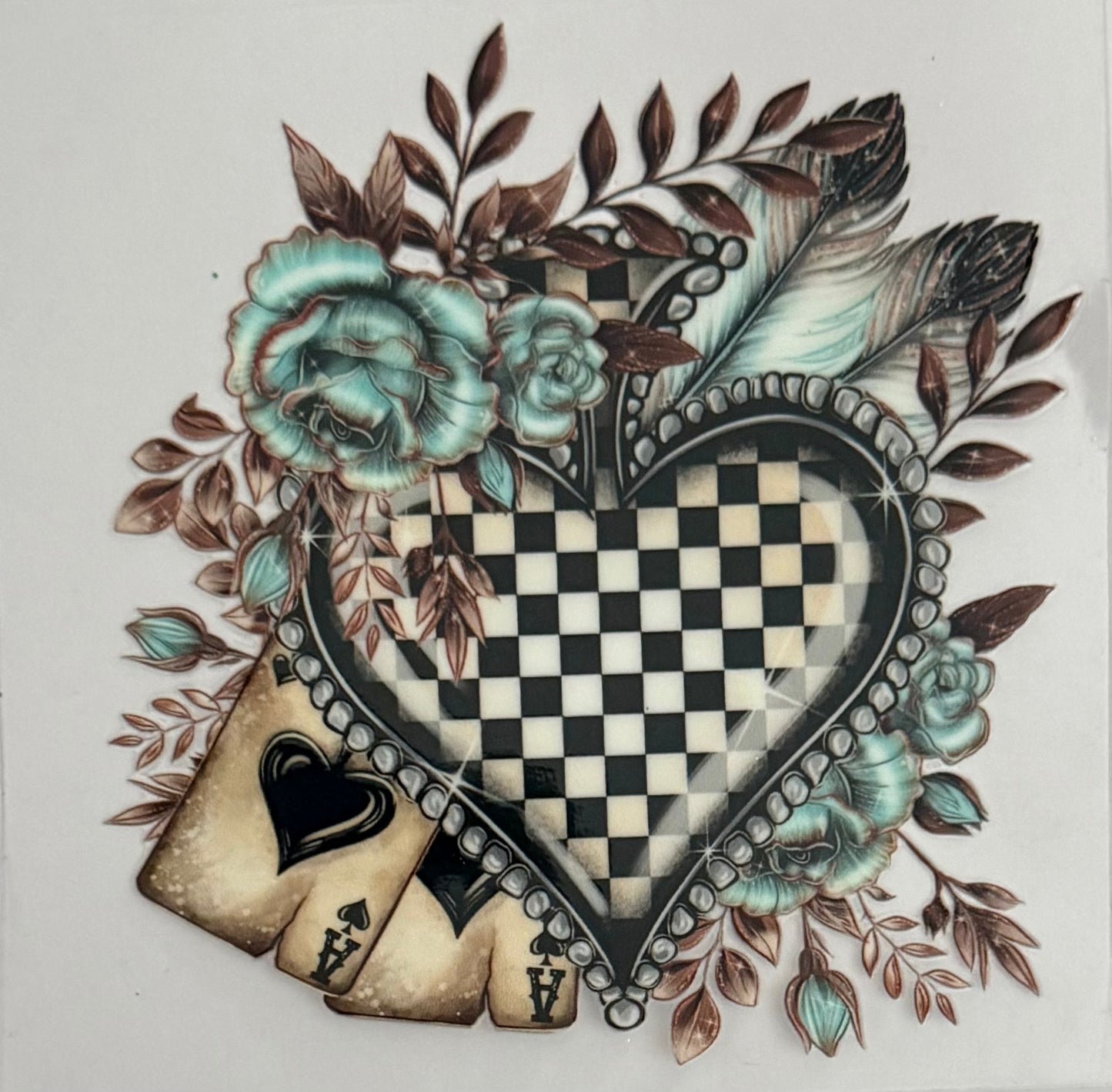 Checkered spade rose