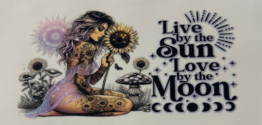 Tattoo girl live by the sun