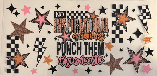 No inspirational quote today…