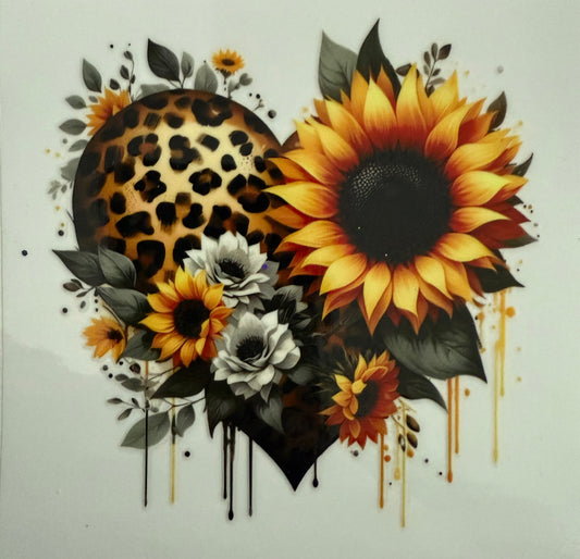 Sunflower leopard heart