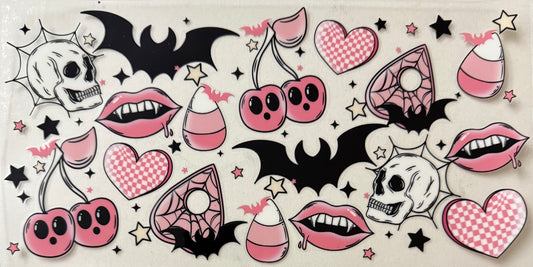 Pink spooky candy corn