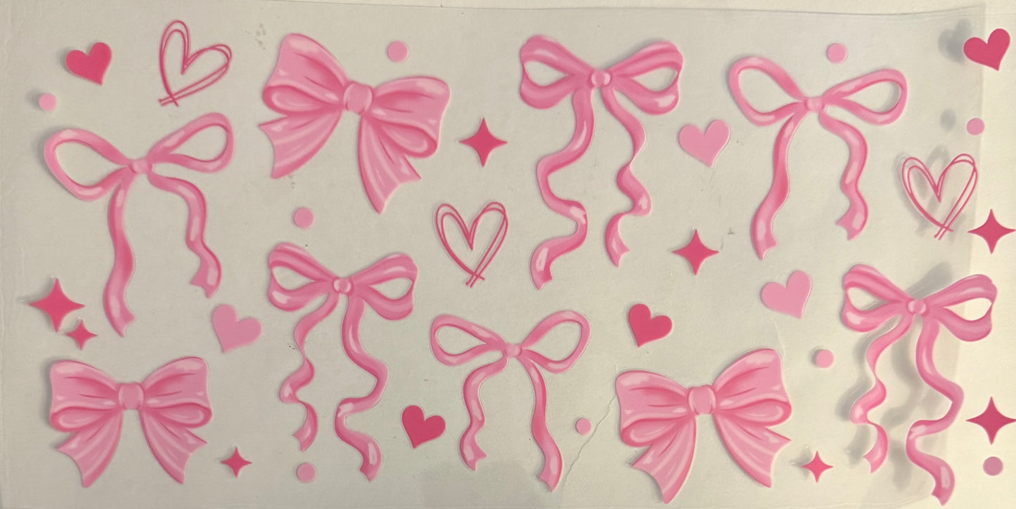 Pink bows and hearts