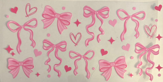Pink bows and hearts