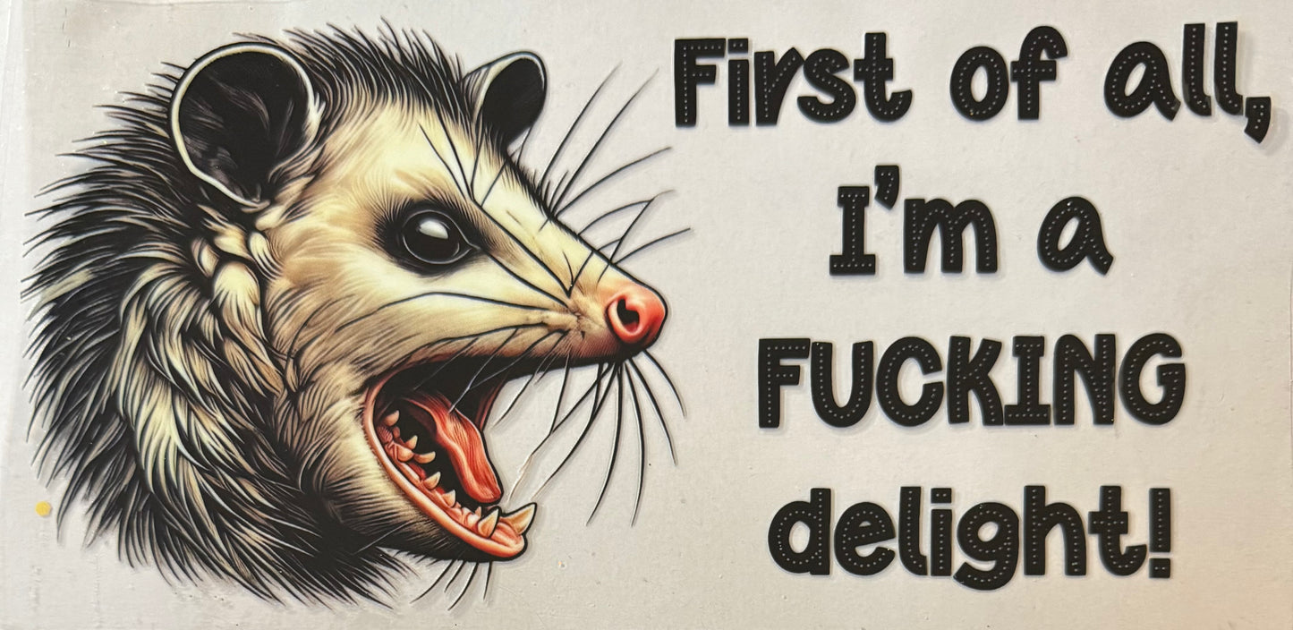 First of all I’m a f*cking delight
