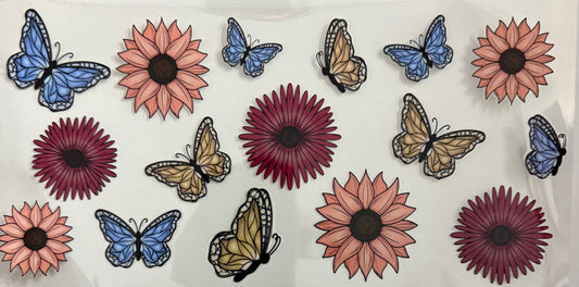 Flowers and butterflies