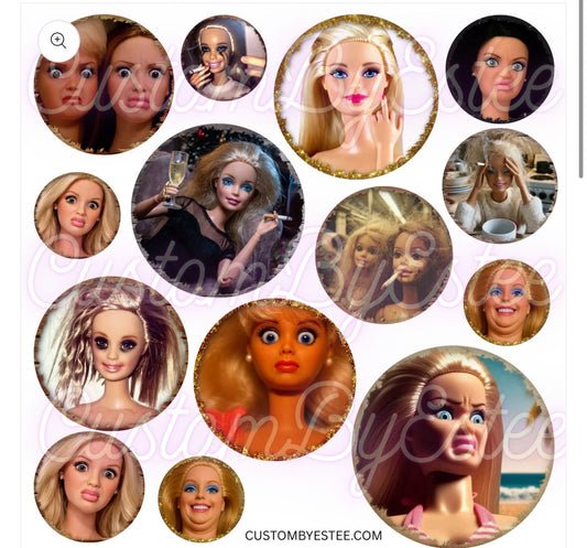 Distressed Barbie element