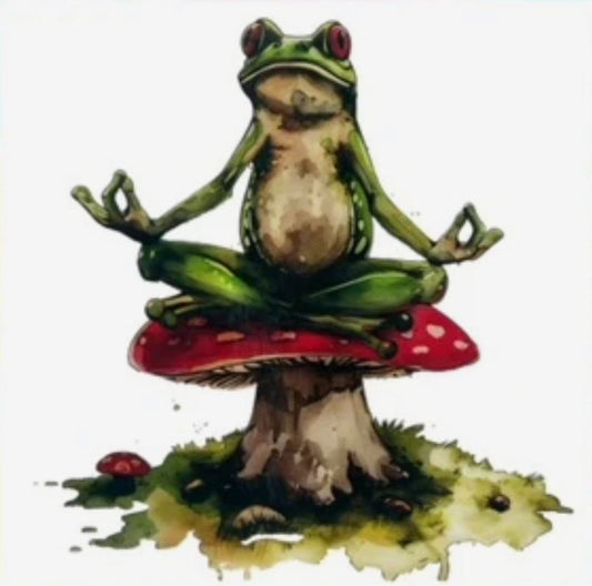Meditating frog